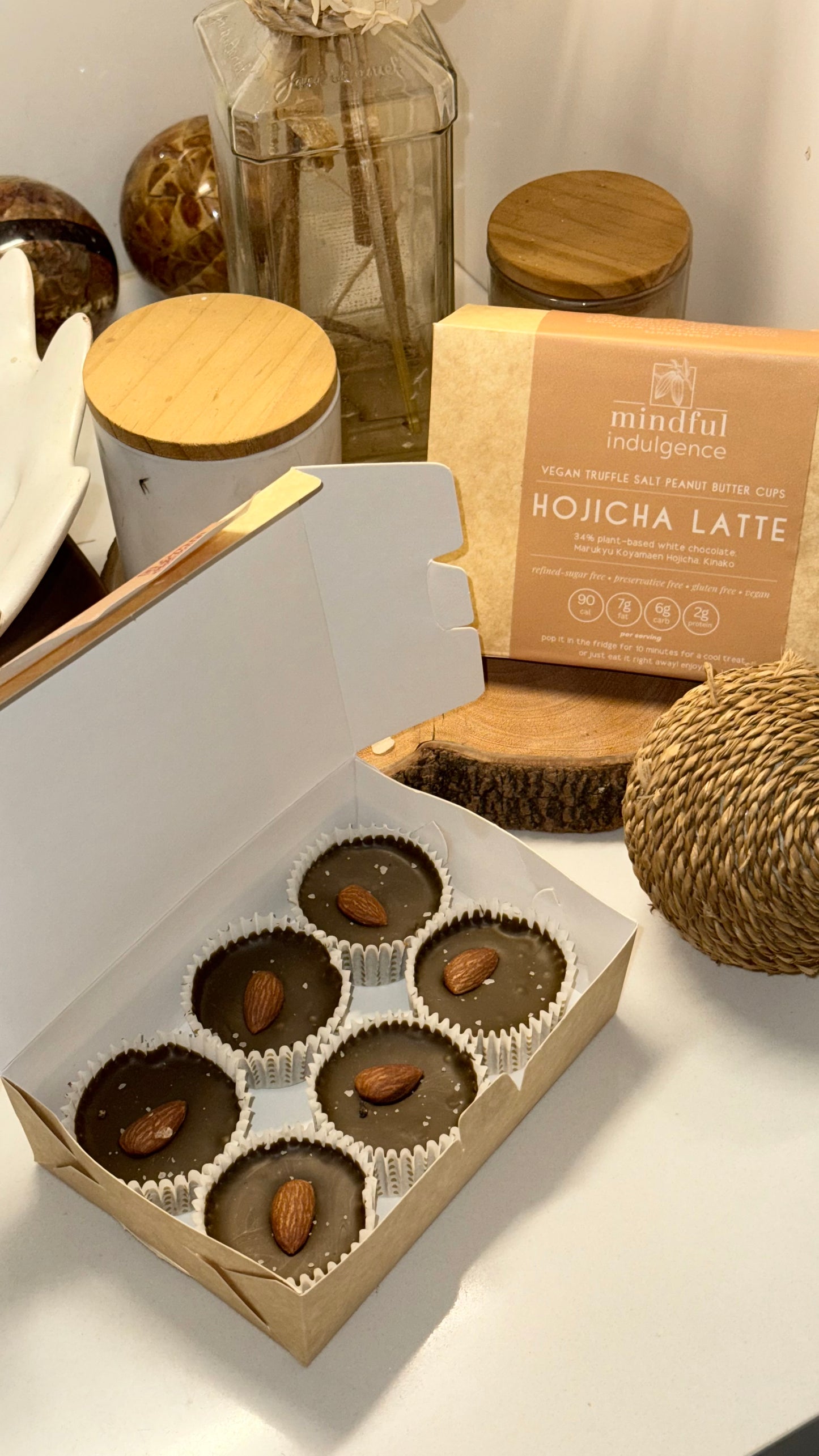 Hojicha Latte Peanut Butter Cups